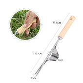 1 gab. Dārza ravēšanas rīks Zāliena Izturīgs rakšanas novilcējs Rokas ravēšana Efektīva Vienkārša uzklāšana Apgriešanas noņemšana Zāles novilcējs Garais rokturis