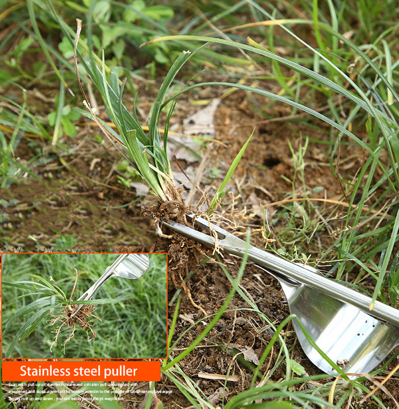 1 gab. Dārza ravēšanas rīks Zāliena Izturīgs rakšanas novilcējs Rokas ravēšana Efektīva Vienkārša uzklāšana Apgriešanas noņemšana Zāles novilcējs Garais rokturis