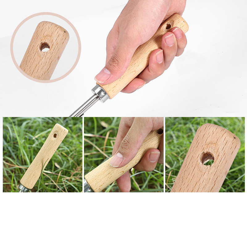 1 gab. Dārza ravēšanas rīks Zāliena Izturīgs rakšanas novilcējs Rokas ravēšana Efektīva Vienkārša uzklāšana Apgriešanas noņemšana Zāles novilcējs Garais rokturis