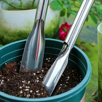 Μικρό φτυάρι κήπου από ανοξείδωτο ατσάλι μονοκόμματο σπάτουλα Πολυλειτουργικό οικιακό φυτό μπονσάι Εργαλεία σκάψιμο Βοτάνισμα Comfort