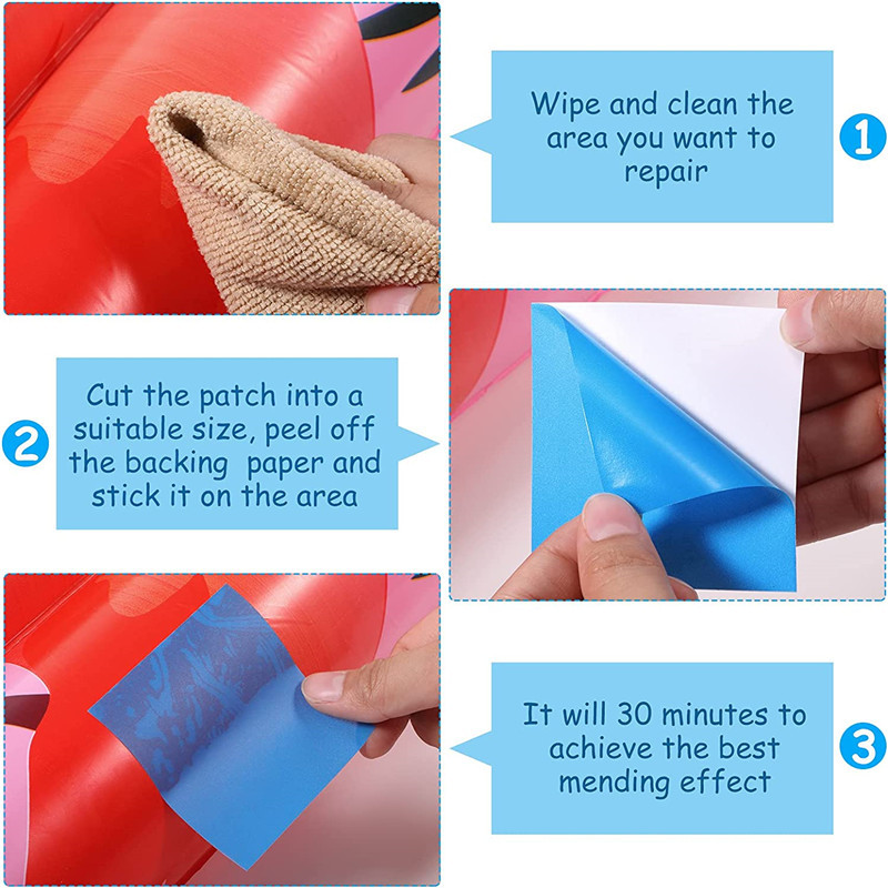 Baseino remonto klijai Daugiafunkcis remonto pleistras Guminės valties taisymas pripučiamų valčių lipdukai Plaukimo baseino priedai