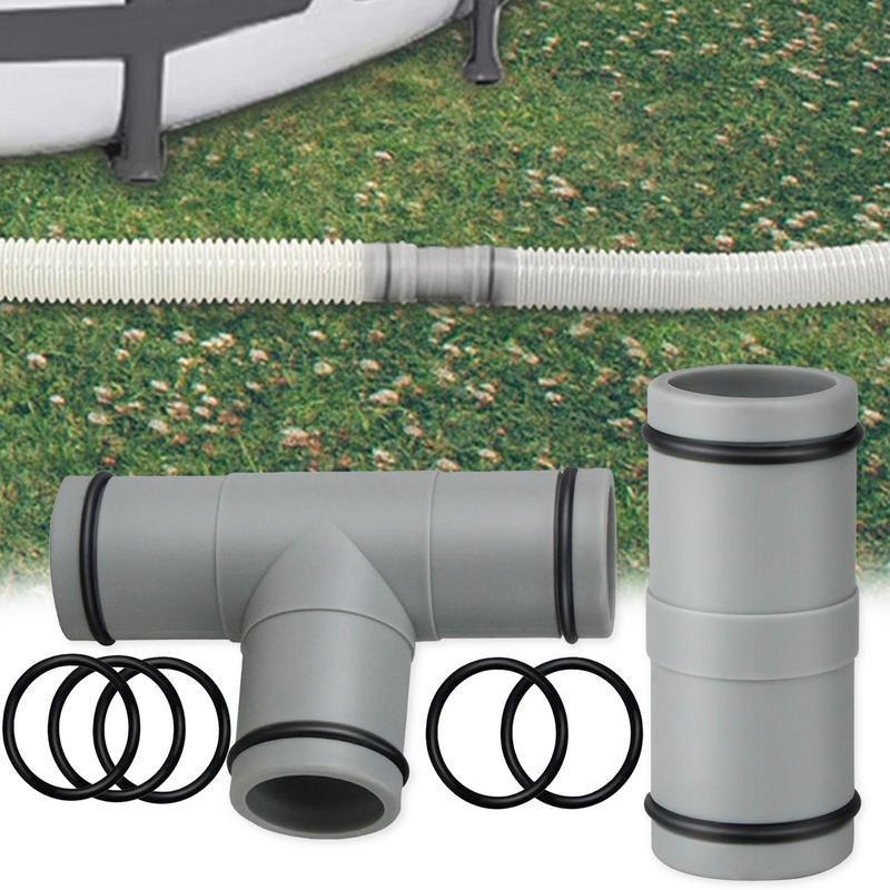 T-csatlakozó víztömlőhöz 1,25 hüvelykes osztott típusú T-csatlakozó tömlő csereadapter úszómedence egyenes csuklójavító alkatrészei