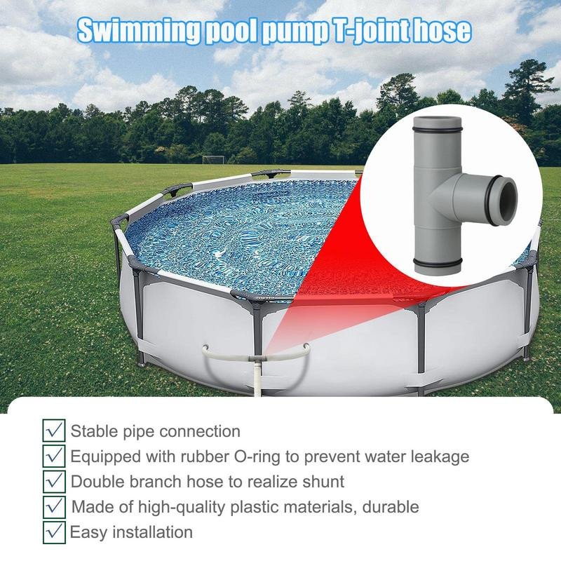 T-csatlakozó víztömlőhöz 1,25 hüvelykes osztott típusú T-csatlakozó tömlő csereadapter úszómedence egyenes csuklójavító alkatrészei