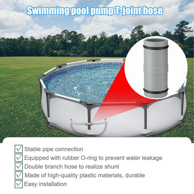 T-csatlakozó víztömlőhöz 1,25 hüvelykes osztott típusú T-csatlakozó tömlő csereadapter úszómedence egyenes csuklójavító alkatrészei