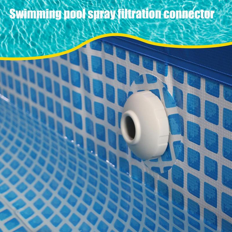 Peldbaseina izplūdes ūdens strūklas savienotāja sprauslu komplekts Spraudņa sietiņš baseina rezerves daļas mājas, dārza un zemes baseiniem