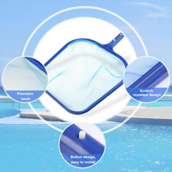 1 τεμ. Επαγγελματική τσάντα αφαίρεσης φύλλων τσάντα καθαρισμού πισίνας Εργαλεία καθαρισμού πισίνας Μπλε δίχτυ καθαρισμού πισίνας Κήπος με λεπτό πλέγμα