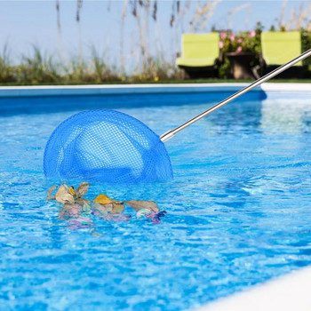 2023 Нова телескопична мрежа за плувен басейн Rake Clear Cleaner Scoop Leaf Неръждаема стомана Skimmer Mesh Frame Kids Outdoor Fish Nett