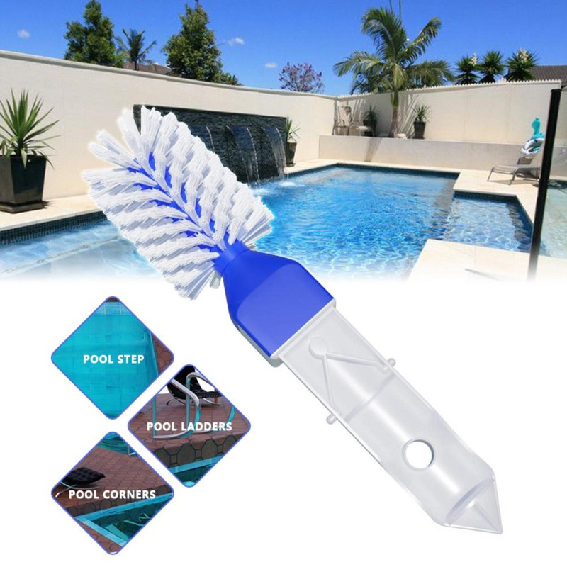 Plaukimo baseino kampinis šepetys Baseino žingsnio valymo apvalūs šepečiai, skirti antžeminiam ir požeminiam baseino sūkurinei voniai SPA