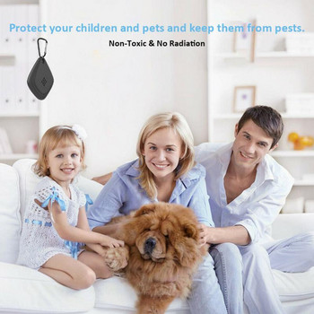 Φορητό USB απωθητικό κουνουπιών Υπερηχητικό τσιμπούρι ψύλλων κατά των παρασίτων κατά των κουνουπιών με γάντζο Θερινό εντομοαπωθητικό για κατοικίδια και σκύλους