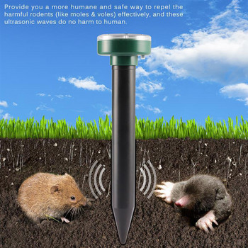 Solar Mouse Mole Repeller Ultrasonic Sonic Control Garden Electronic LED Light Farm Yard Snake Mice Τρωκτικά απωθητικό εργαλείο