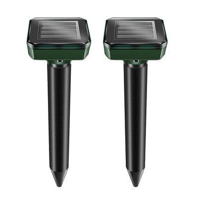 Napelemes egér vakondriasztó ultrahangos, hangos kártevőirtó kerti elektronikus LED-es lámpa Farm Yard kígyó egerek rágcsálóriasztó eszköz