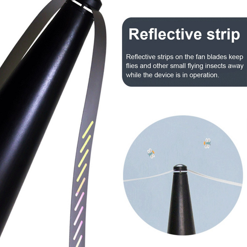 Вентилатор за прогонване на мухи Протектор за храна за кухня На открито Унищожител на мухи Дръжте мухите насекоми далеч от хранителни вредители Репелент за маса Вентилатор за отблъскване