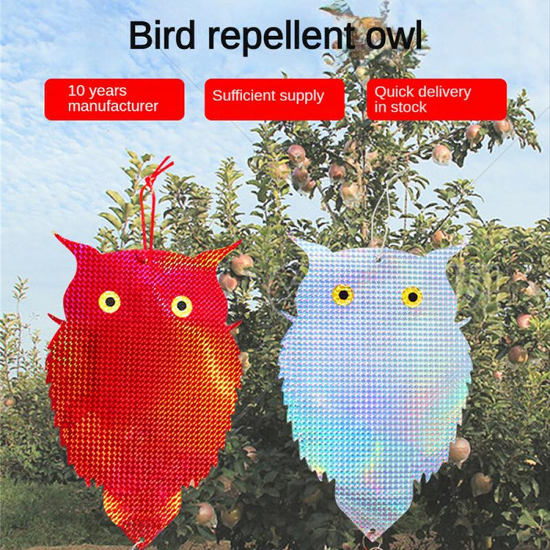Διπλής όψης Laser Reflective Bird Repellent New Owl Shape Agricultural Orchard Garden Bird Repellent Scare Bird Μπαλκόνι
