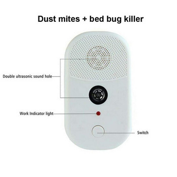 Ultrasonic Mite Killer Controller Dust Mite Eliminator Repeller Cleaner Electronic Mini Mite Vacuum Bed Bug Cleaner