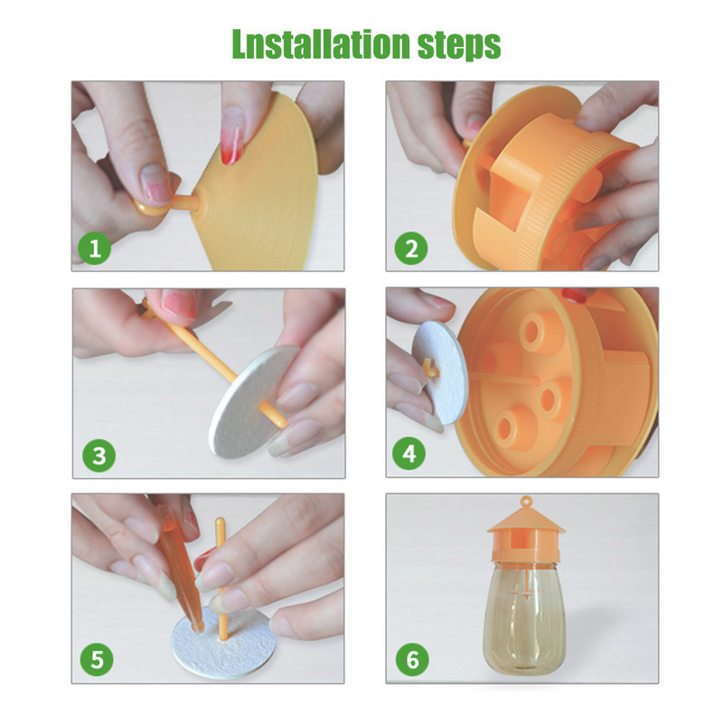 1 Gb lapseņu slazds, augļu mušu mušas, karājošs medus slazdu ķērājs, kas iznīcināts bez indēm, pakarināms kokā, kaitēkļu kontroles rīks