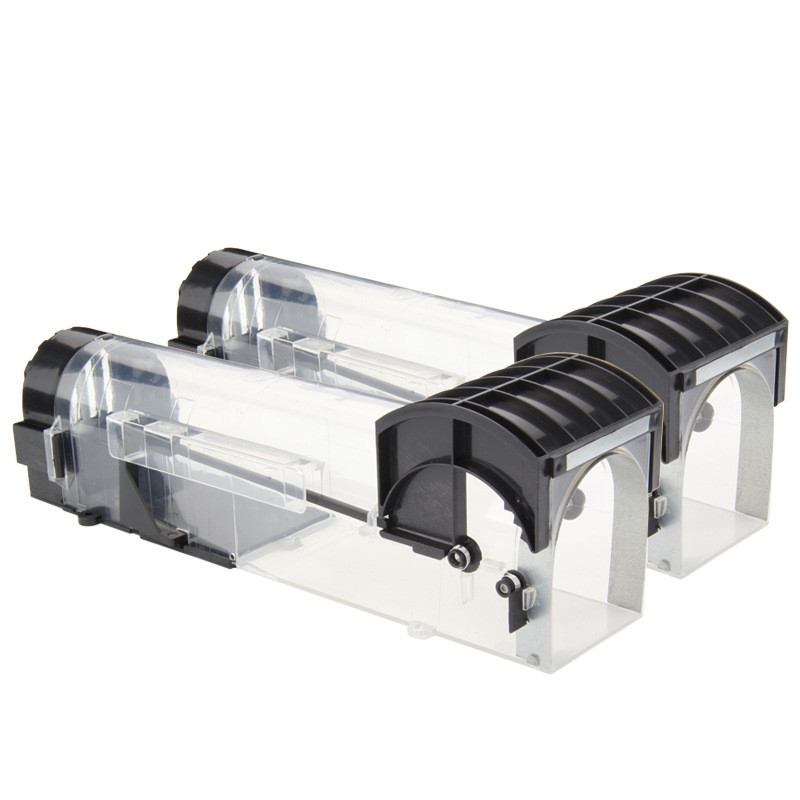 1 vnt. išmanusis savaime užsifiksuojantis pelėkautas, saugus tvirtas, skaidrus buitinis pelės gaudyklė, plastikinis daugkartinio naudojimo humaniškas vidaus lauko žiurkių gaudyklė