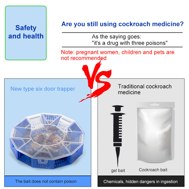 Prusaku slazds sešdurvju jauninājums Drošs un efektīvs pret tarakānu slepkava Plus liels atbaidītājs bez piesārņojuma, zaļš mājas virtuvei