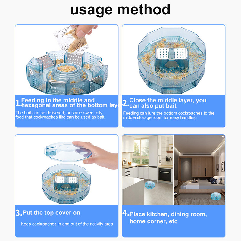 Prusaku slazds sešdurvju jauninājums Drošs un efektīvs pret tarakānu slepkava Plus liels atbaidītājs bez piesārņojuma, zaļš mājas virtuvei