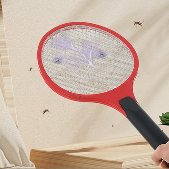 Електрическа ракета за мухобойка Преносима мухобойка за насекоми, убиец на комари, захранвана от батерии, капан за насекоми, капан за мухи, лека лятна мухобойка