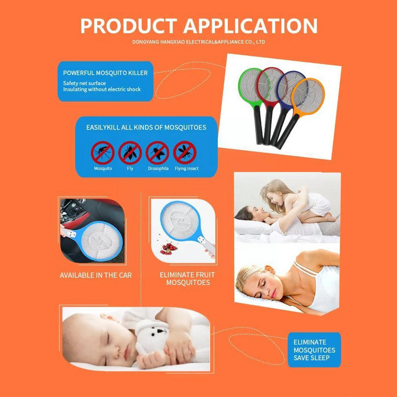 Електрически Fly Insect Bug Zapper Bat Handheld Insect Fly Swatter Racket Преносим Mosquitos Killer Pest Control за спалня в Z3C8