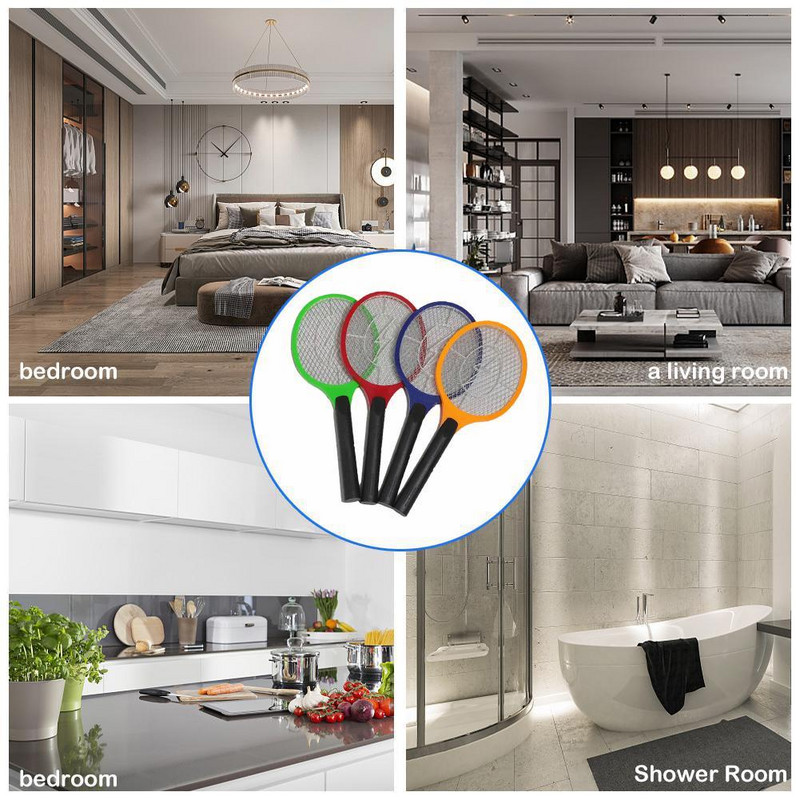 Електрически Fly Insect Bug Zapper Bat Handheld Insect Fly Swatter Racket Преносим Mosquitos Killer Pest Control за спалня в Z3C8