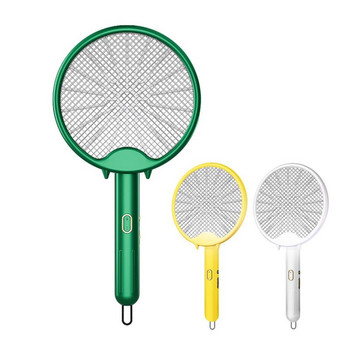 Νέα 2 σε 1 λάμπα κουνουπιών Απωθητική λάμπα USB Επαναφορτιζόμενη ηλεκτρική αναδιπλούμενη ρακέτα κουνουπιών Fly Swatter 3000V
