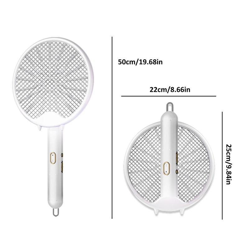 Нова лампа за унищожаване на комари 2 в 1 USB акумулаторна електрическа сгъваема ракета за унищожаване на комари Мухобойка 3000 V Репелентна лампа