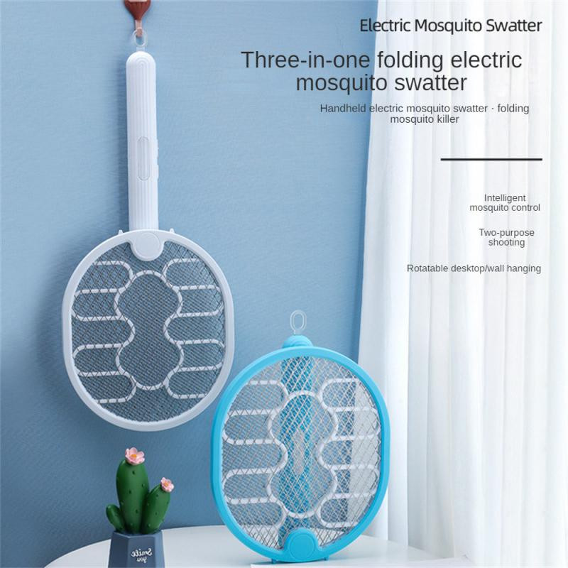Uzlādējama elektriskā moskītu iznīcināšanas lampa, salokāma pie sienas, elektriskā trieciena moskītu iznīcināšanas lampa trīs vienā