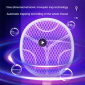 Lítium akkumulátor Erőteljes szúnyogirtó Pp anyag elektromos szúnyogirtó USB töltés újratölthető automatikus légycsapó