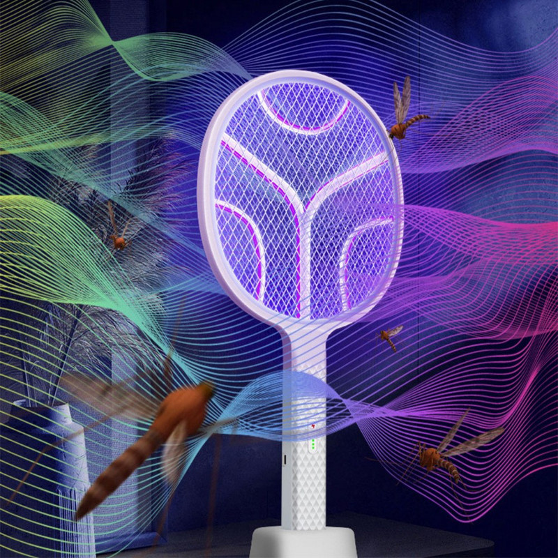 Lítium akkumulátor Erőteljes szúnyogirtó Pp anyag elektromos szúnyogirtó USB töltés újratölthető automatikus légycsapó