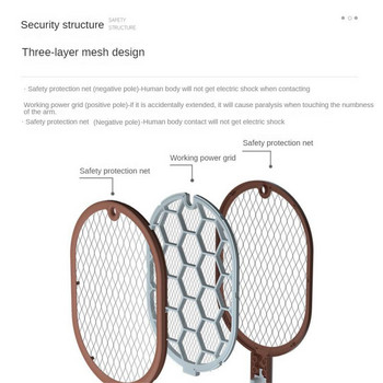 Ηλεκτρική φόρτιση Usb Swatter Κουνουπιών Πτυσσόμενο Fly Swatter Περιστρεφόμενο Κουνουπιοκτονία Εξάρτημα κουνουπιών Bug Παγίδα κουνουπιών