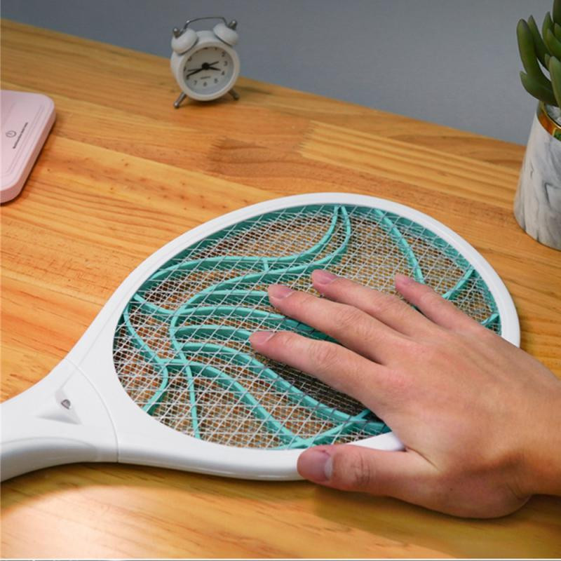 Taaslaetav sääsereket elektriline kärbsepiits Kodu Lutikatsikud UV-valgus putukate reket sääsetõrjelamp majapidamises