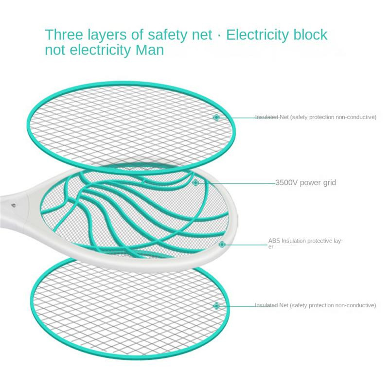 Taaslaetav sääsereket elektriline kärbsepiits Kodu Lutikatsikud UV-valgus putukate reket sääsetõrjelamp majapidamises