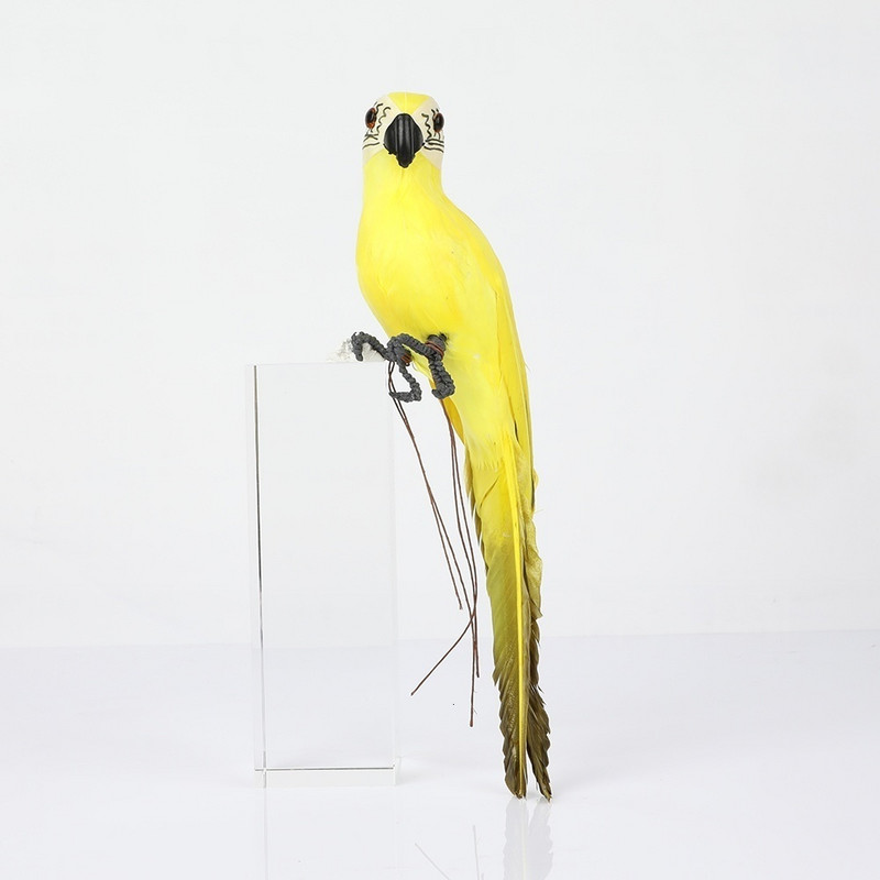 25/35 cm rankų darbo modeliavimo papūga kūrybinė plunksna vejos figūrėlė ornamentas gyvūnas paukštis sodas paukščių rekvizitas Miniatiūra