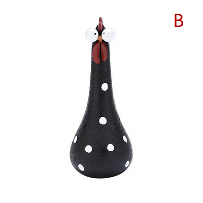 Smieklīgi vistas žoga dekori Sveķu statujas Mājas dārzs Lauku sēta Dekorācijas Vistas Vistas Skulptūra Māksla Amatniecības pagalms