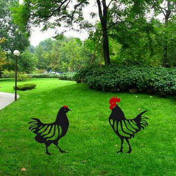 Αστεία διακόσμηση φράχτη κοτόπουλου Αγάλματα Κήπος Αγρόκτημα Αυλή Ρητίνη Χειροτεχνία Κοτόπουλο Γλυπτό Εξωτερική αυλή Στολίδι πισίνας