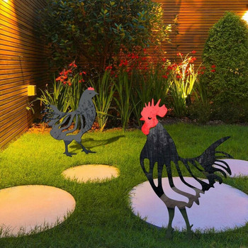 Смешни статуи за декорация на пилешка ограда Градина Ферма Двор Смола Занаят Пиле Кокошка Скулптура Външен орнамент на домакинство Двор Басейн