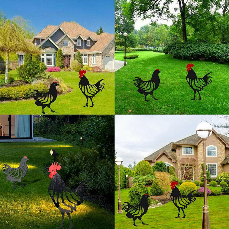Αστεία διακόσμηση φράχτη κοτόπουλου Αγάλματα Κήπος Αγρόκτημα Αυλή Ρητίνη Χειροτεχνία Κοτόπουλο Γλυπτό Εξωτερική αυλή Στολίδι πισίνας