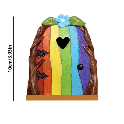 Minijaturna mini drvena vrata Vrata vilinskog patuljka Mikroskopska statua Kućno dvorište Umjetnička skulptura stabla Ukras Vanjski vrtni dekor