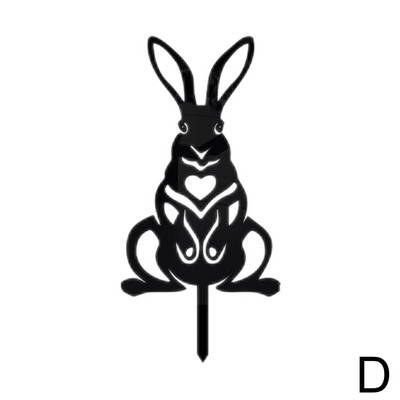 Kreatív nyúlkertdísz húsvéti nyuszi szobrok Vidéki stílusú akril kültéri falszobrok Kerítés dísztábla