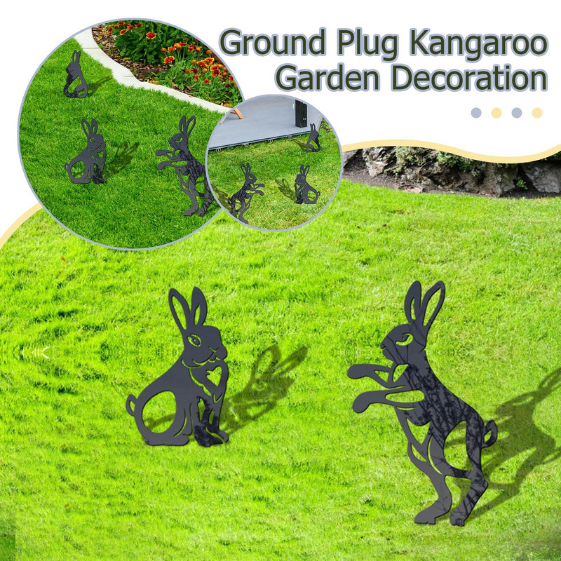 Kreatív nyúlkertdísz húsvéti nyuszi szobrok Vidéki stílusú akril kültéri falszobrok Kerítés dísztábla