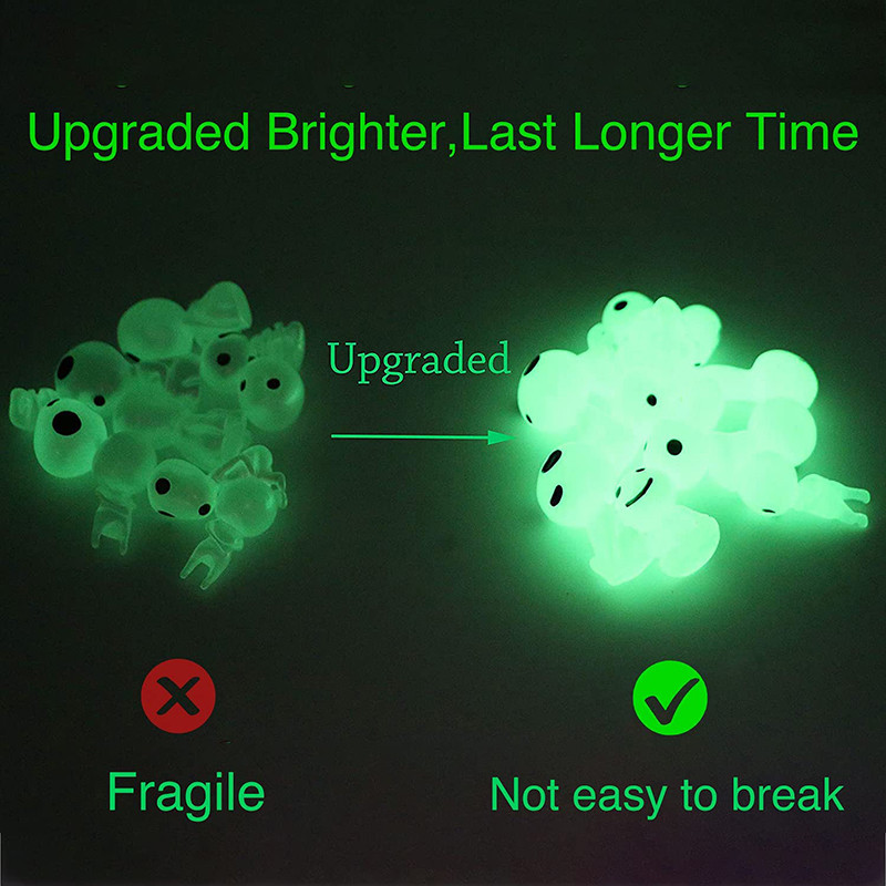 Ghibli Kodama Svjetleće lutke Elf Tree Dolls Mikro pejzažna figura Ornament Vanjski svjetleći minijaturni vrtni kip Dekoracija u saksiji