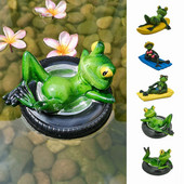Water Floating Desk Στολίδι Αξεσουάρ εξωραϊσμού Γλυπτό βατράχου Λίμνη κήπου Διακοσμητικό βάτραχο στολίδι Άγαλμα ζώου