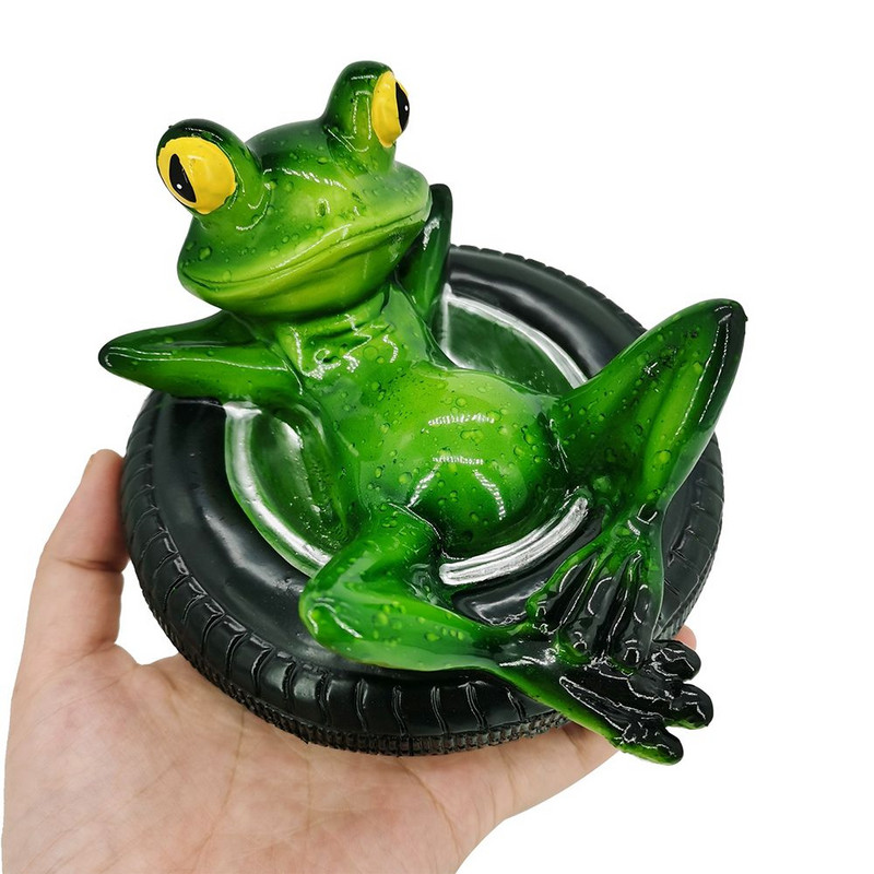 Water Floating Desk Στολίδι Αξεσουάρ εξωραϊσμού Γλυπτό βατράχου Λίμνη κήπου Διακοσμητικό βάτραχο στολίδι Άγαλμα ζώου