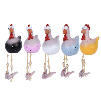 Αστεία διακόσμηση φράχτη κοτόπουλου Αγάλματα από ρητίνη Σπίτι Κήπος Αγρόκτημα Αυλή Διακοσμήσεις Κοτόπουλο Γλυπτό Τέχνης Αυλή