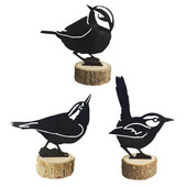 Μεταλλικές σιλουέτες πουλιών Διακόσμηση φράχτη κήπου Δρυοκολάπτης Robin Steel Country Yard Art Gardening Διακόσμηση Μεταλλικό πουλί Διακόσμηση κήπου