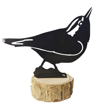 Μεταλλικές σιλουέτες πουλιών Διακόσμηση φράχτη κήπου Δρυοκολάπτης Robin Steel Country Yard Art Gardening Διακόσμηση Μεταλλικό πουλί Διακόσμηση κήπου