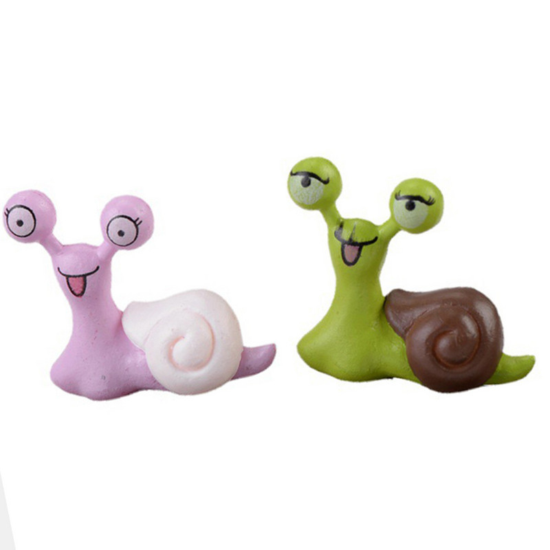 Mini sraigės figūrėlė miela, tikroviška sodo forma