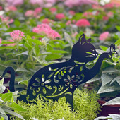 Akrilni šuplji kip u obliku mačke Gomila siluete crnog mačića Vrtni kolac Silueta životinje Vrtno dvorište Poljoprivredno zemljište Umetnuti dekor