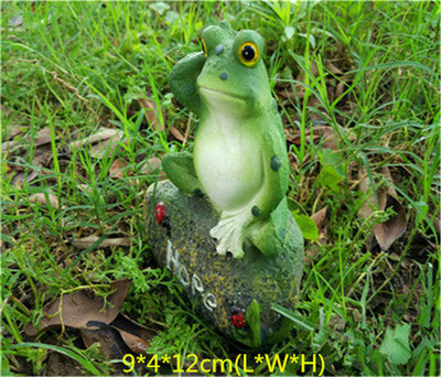 Ρητίνη Βάτραχος Ζώα ειδώλια Στολίδια κήπου Μικροσκοπικά ειδώλια Εξωτερικών χώρων Καλωσόρισμα Τέχνης Αυλή Διακόσμηση σπιτιού